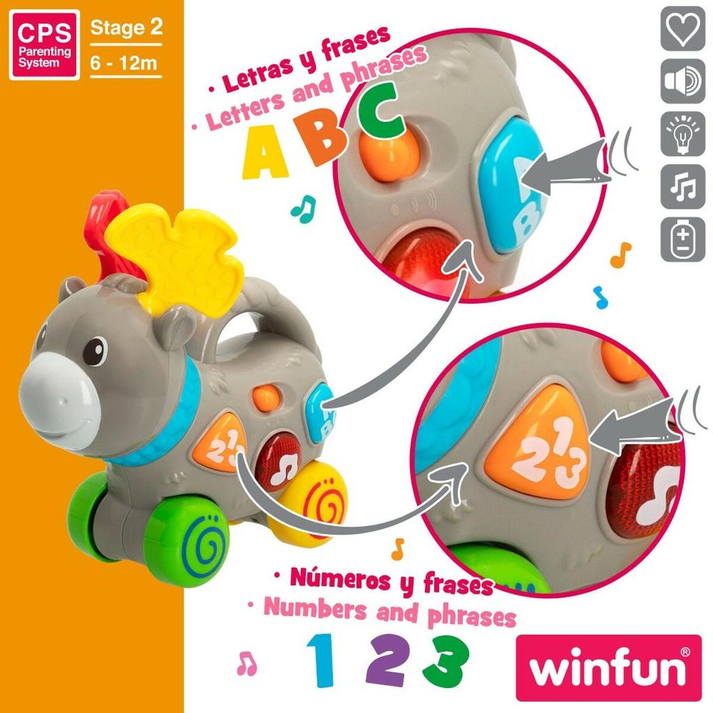 Pull-along Toy Winfun Elk 17 X 17 X 7.5 Cm (6 Units)