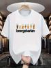 Mens Breathable Outdoor Short Sleeve Oneck Shortsleev Harajuku TShirt White Casual Summer Tee with Beer Print Design Tops