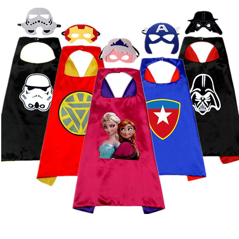 Children's Superhero Spider Cape and Mask Costume for Halloween Parties