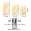 Set of 3 Flameless Led Candle Real Wax Candle Light With 6 Hours Timer Birthday Parties Valentine's Day Easter