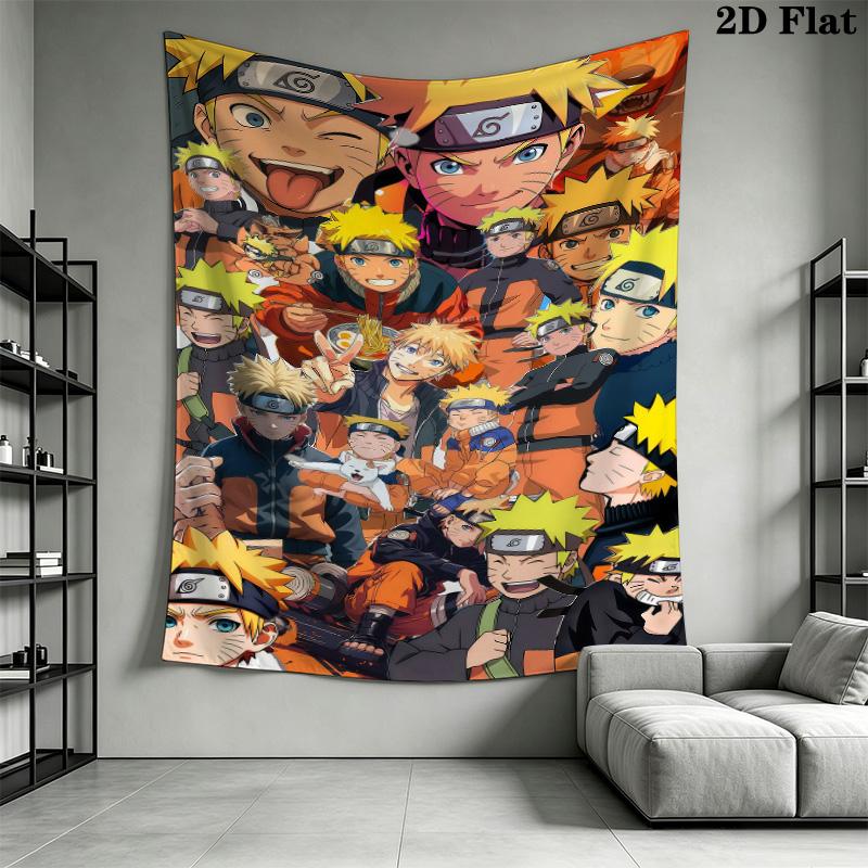 Naruto Evolution Wall Tapestry Aesthetic Wall Hanging Printed Fabric Blanket Decorative Tapestries For Bedroom Living Room Home Decor