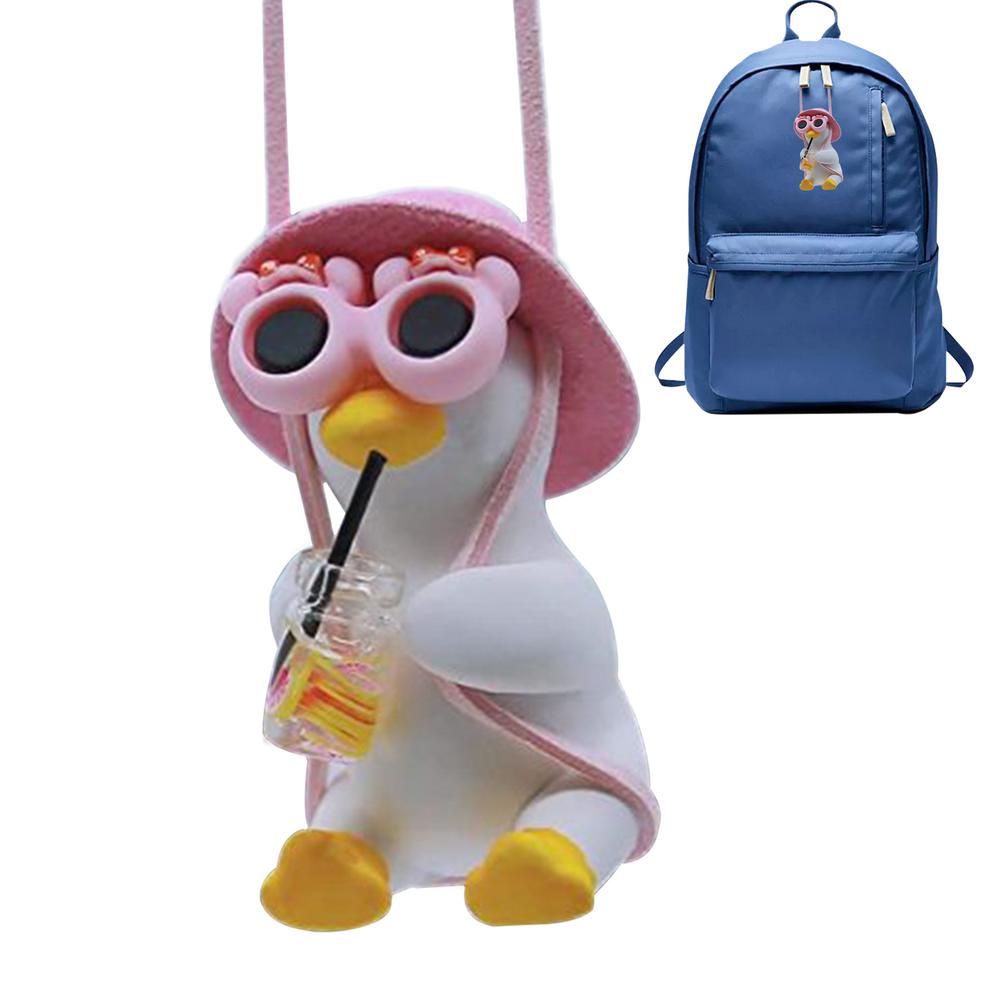Duck Swinging Car Ornament Duck Car Hangings Ornament Car Charm For Rear View Decor Aesthetic Ornament Interior Accessories