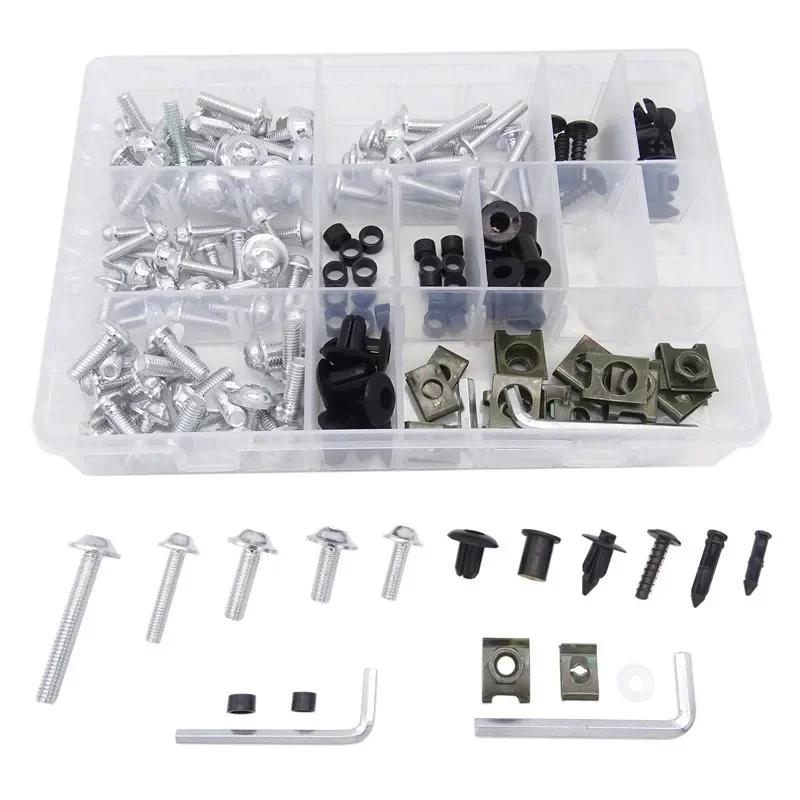 Universal CNC Alloy M6 M5 Fairing Bolts Kit Bodywork Screws Fastener Screws Nuts Kit Nut For Motorcycle 6 Colors