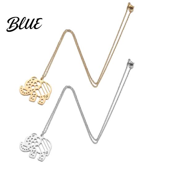 Fashionable Elephant Pendant Necklace for Women Hollow Animal Unique Charm