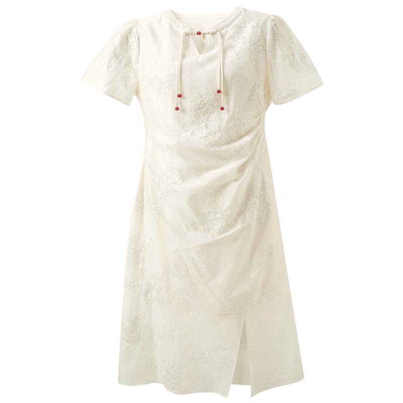

Sancal Women s Lyocell Floral Puff Sleeve Midi Dress XXL
