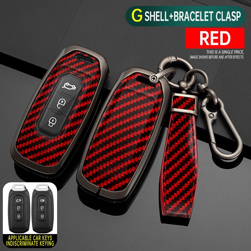 Zinc Alloy Car Smart Key Case Cover Shell Keyless Protector Holder Fob for Ford Territory EV Keychain Remote Accessories
