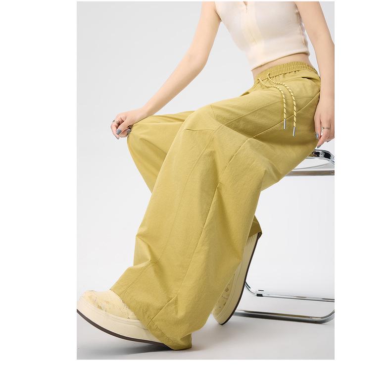 Women's Wide-Leg Quick-Dry Workwear Pants - Spring/Summer 2026, Loose-Fit, Sun Protection, Slimming Casual Wear