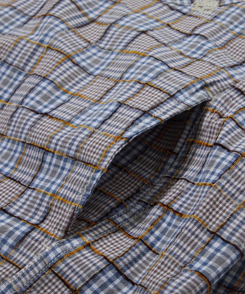 Penfield Washed Pattern Zip-Up Shirt Blue_Fs1Wj07U