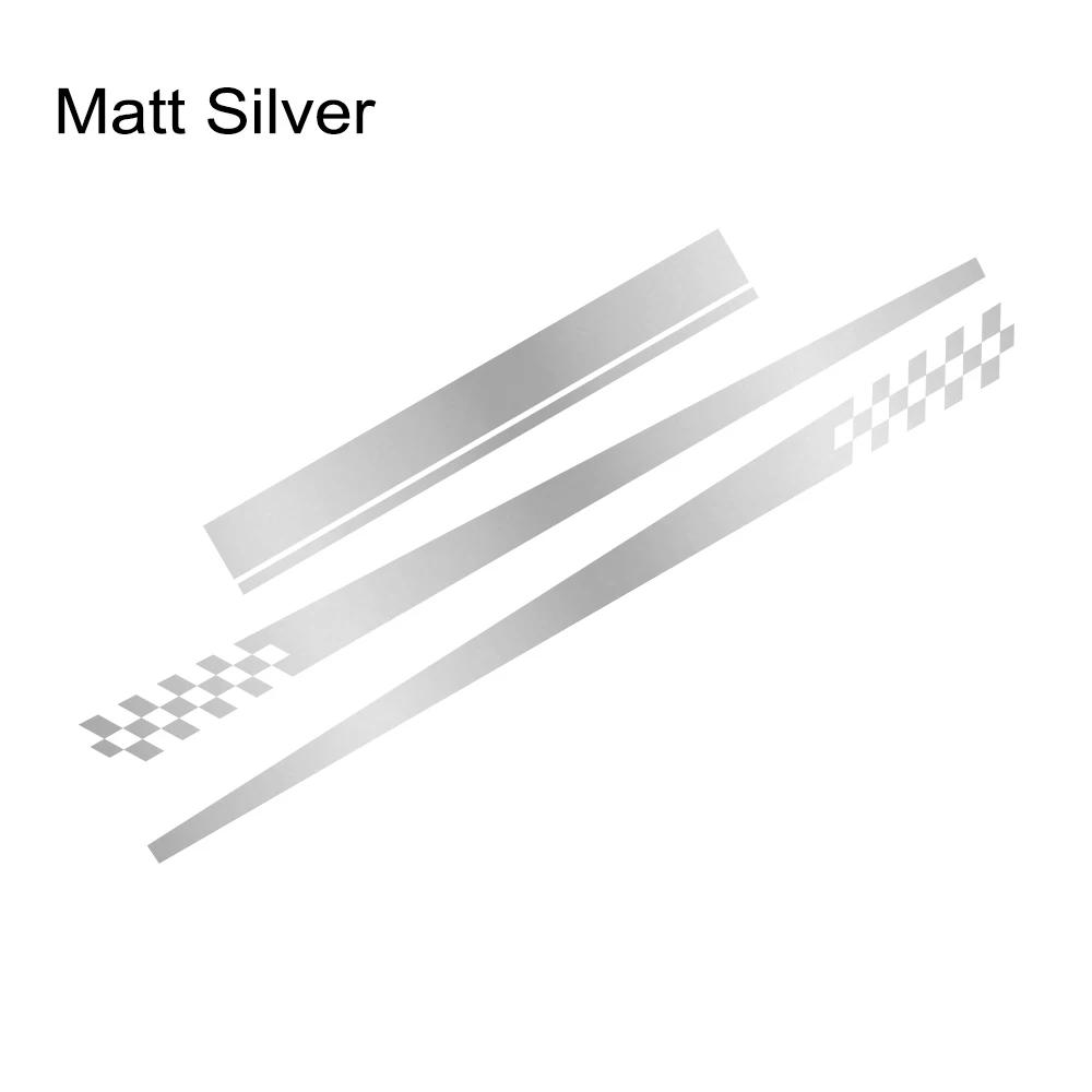 3PCS Car Engine Hood Stickers Car Door Side Long Striped Vinyl Decals Self-adhesive Auto Body Decoration For MINI Cooper R56 R53