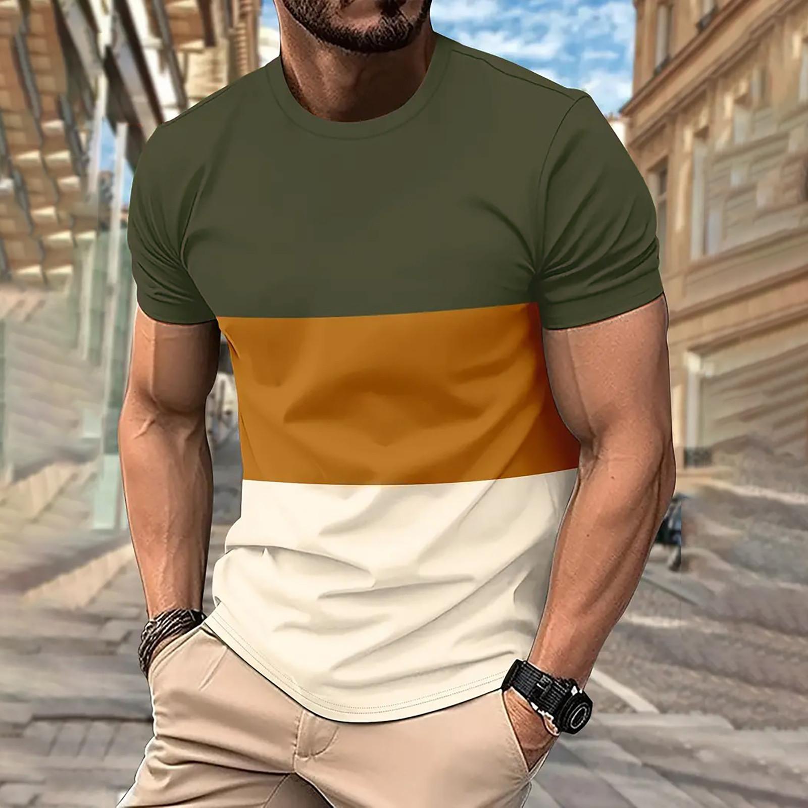 Мужская футболка Футболки с графическим текстом Pool3D печать Уличная повседневная одежда с короткими рукавами и принтом Базовая одежда XXL 1439₽