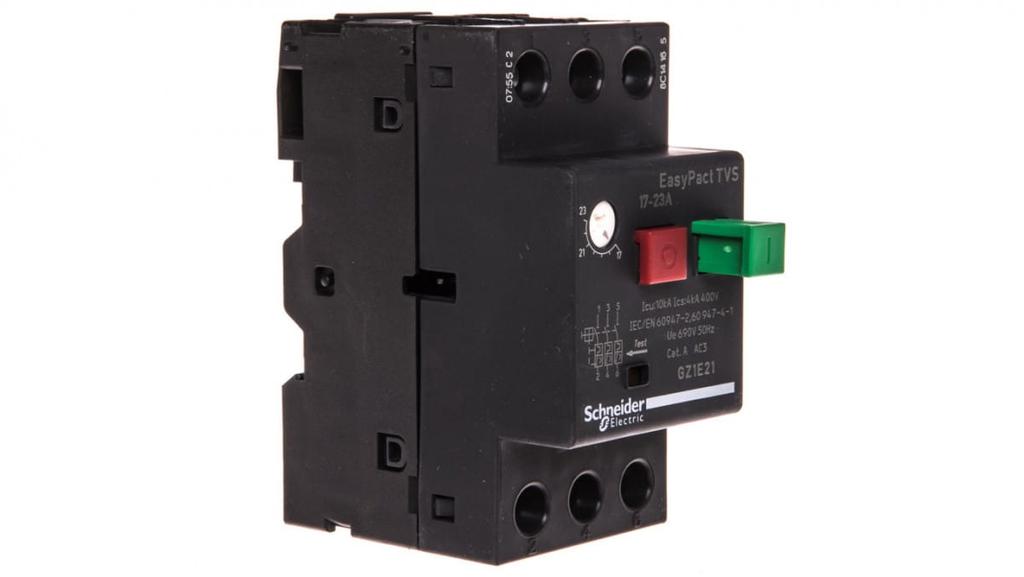Easytesys Power 3P 9Kw 17-23A Motor Circuit Breaker, Pushbutton Drive, Box Terminals Gz1E21