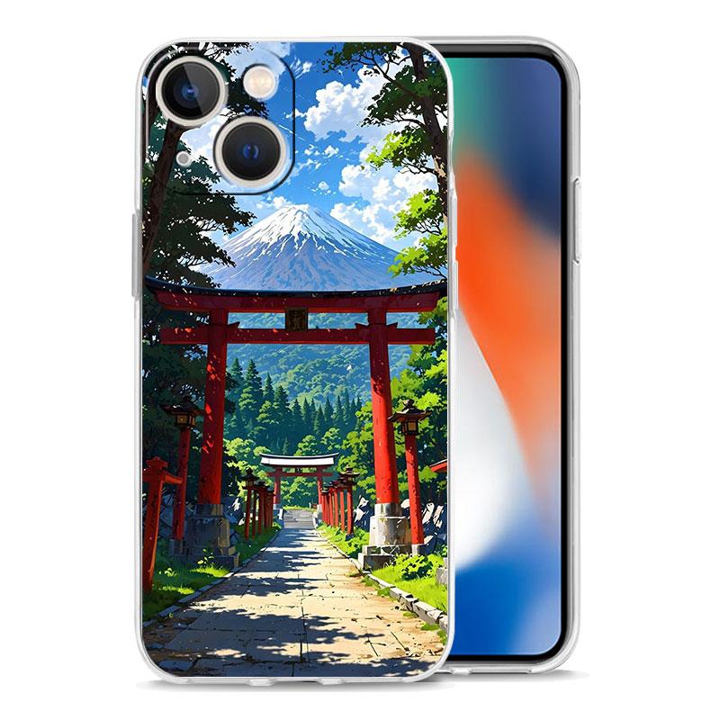 Phone Case For iPhone 17 Cases iPhone Air 16 15 12 13 14 Pro Max 7 8 Plus 16Pro iPhone11 Cover Landscape Japan Scenery