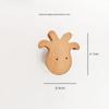 Creative Beech Wood Adhesive Hooks – Funny Animal Design Coat & Hat Hooks for Behind-the-Door Use