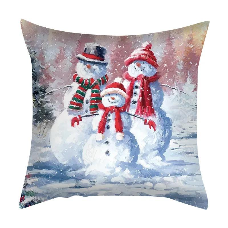 Christmas Themed Pillowcases Car Accessories Office Santa Claus Living Room Sofa Home Pillowcases
