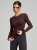 Premium High Elasticity Long Sleeve Yoga Top: Slimming & Stylish for Fitness, Running, and Casual Wear