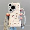 Suitable for Huawei Pura70 Mobile Phone Case, High-end Niche HUAWEIp60pro New P50 Case, Red Cherry.