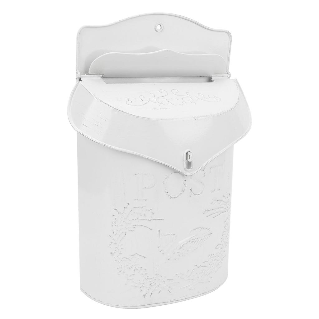 Wall Mount Letter Box Metal Bird Pattern Large Capacity Water Proof Wall Mounted Retro Mail Box for