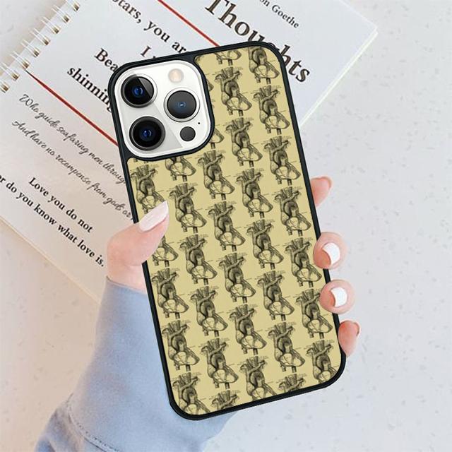 Vintage Anatomy Heart Cardiac Nurse Phone Case For iPhone 17 Air 15 16 16e 11 12 13 14 Pro Max Cover For iPhone 17 Air Max Plus