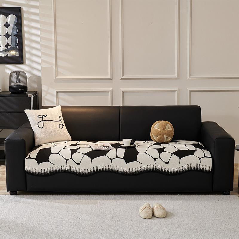 

New Straight-Row Sofa Cushion, Universal In All Seasons, High-End Non-Slip Seat Cushion, Chenille Sofa Cover Cover Cloth 90*70cm