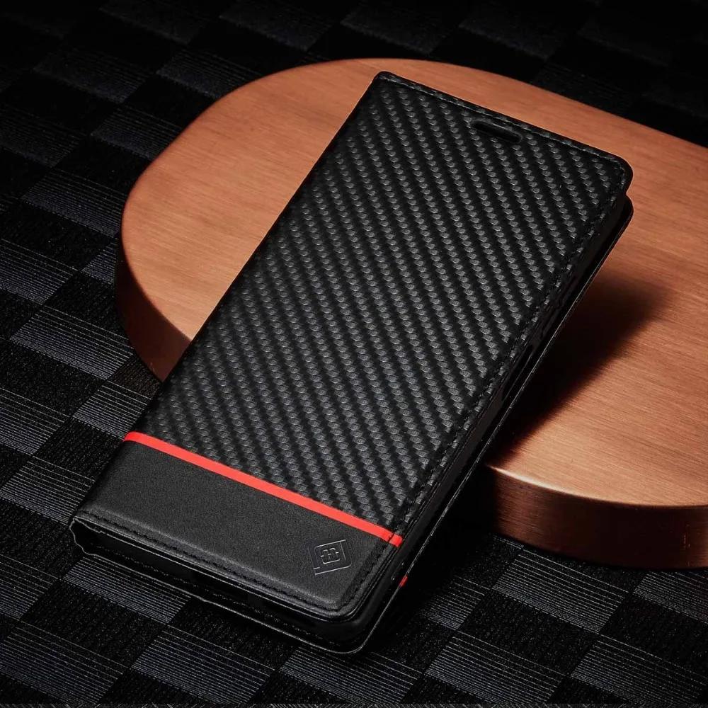 Handyhülle für Redmi Note 14 13 12 11 Pro Plus 11S 12S POCO X6 X5 14C 13C 5G Magnetische Carbonfaser Leder Brieftaschenhülle