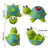 4PCS Lovely Turtles Resin Statues Miniature Resin Turtles Figurines for Car Dashboard and Indoor Display