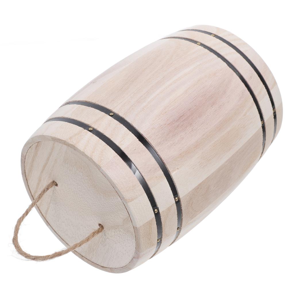 Natural Wood Pen Container Desk Ganizer Storage Cask For Beans Tea Office Supplies Figurine Decorative Bucket With Lid