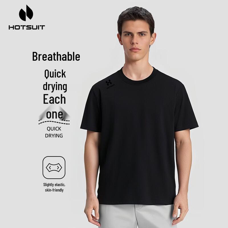 

HOTSUIT Unisex Quick-Dry Breathable Short Sleeve Sports T-Shirt M