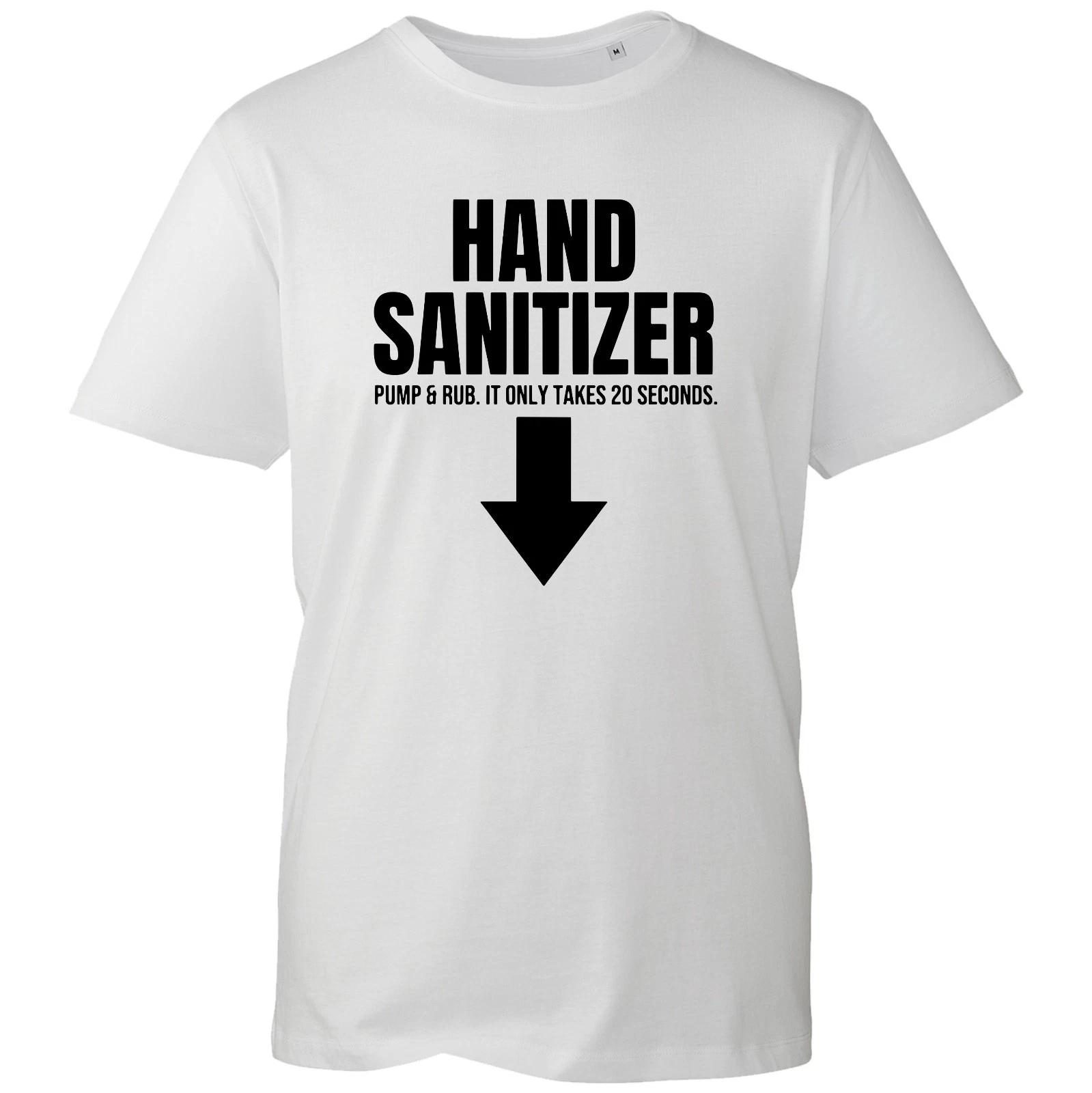 

Hand Sanitizer Pump And Rub T-Shirt, Novelty Naughty Adult Dirty Joke Unisex Tee 2XL