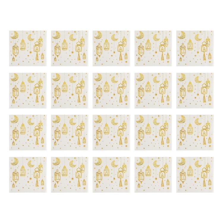 

20 Sheets Delicate Foil Printed Table Napkins Party Supplies Suitable For Islamic Holidays And Grand Celebration 1