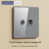 International Electric Gray Smart Switch: Whole-House Voice and Mobile Control, Bluetooth Live/Neutral, Mijia APP Compatible.