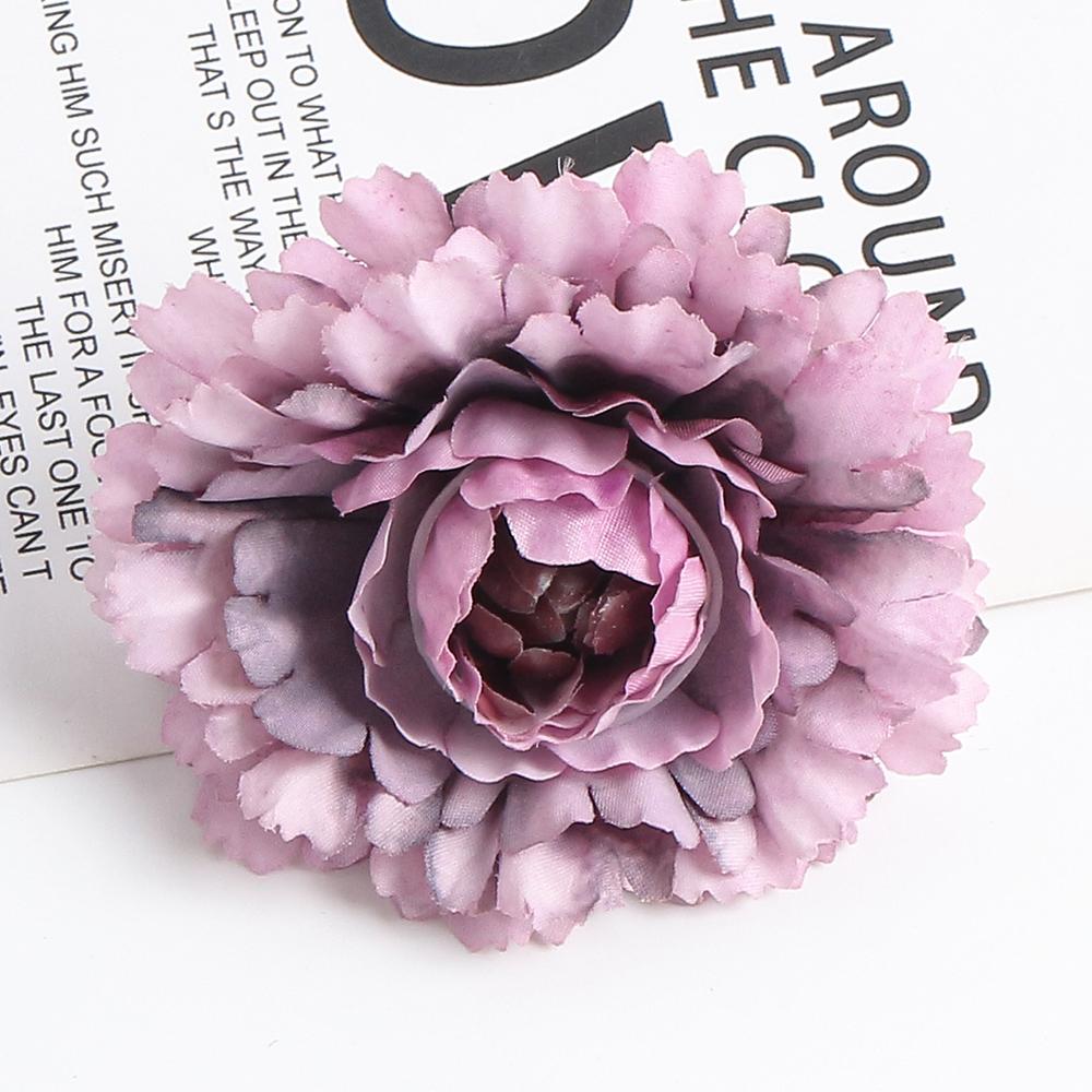 10Pcs Artificial Flowers 7CM Silk Fake Flowers Head For Home Room Decor Wedding Marriage Decoration DIY Craft Garland Accessory
