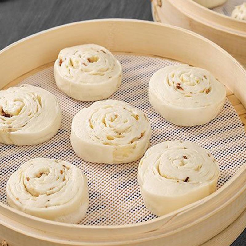 10Pcs Round Non Stick Silicone Steamer Pad 24/26/28cm Reusable Dim Sum Paper Restaurant Steamers Net Liner Kitchen Cooking Tools