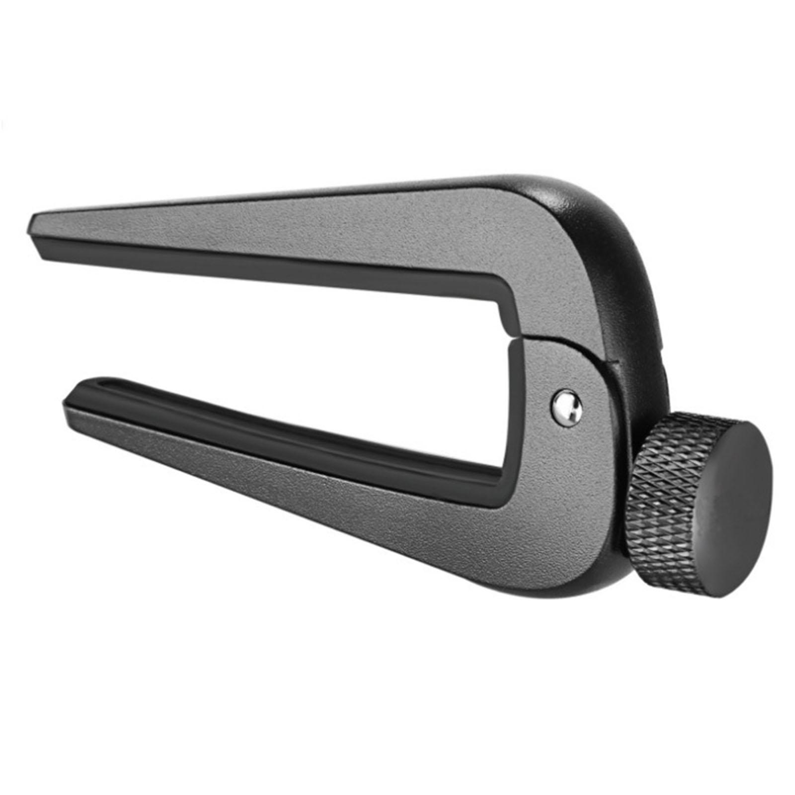 

Зажим для настройки гитары из цинкового сплава, зажим для каподастра, регулируемая плотность для акустических и электрических гитар, простота использования чёрный