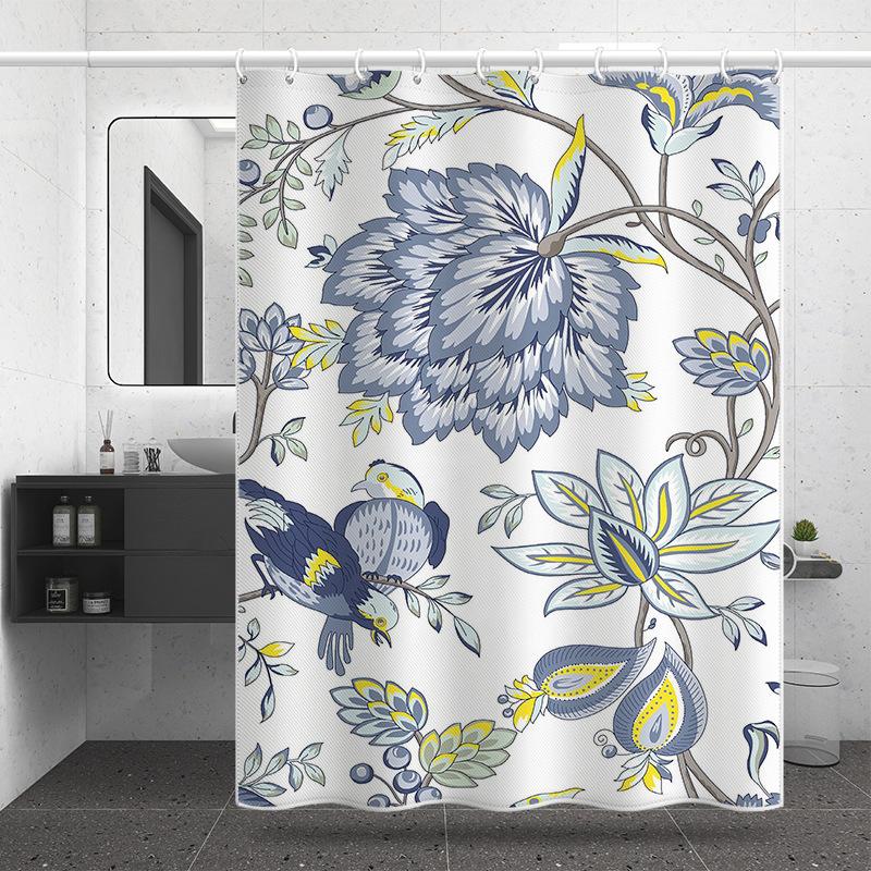 

Занавеска-перегородка для туалета, современное искусство, водонепроницаемая занавеска для душа, устойчивая к плесени, простая занавеска для туалета