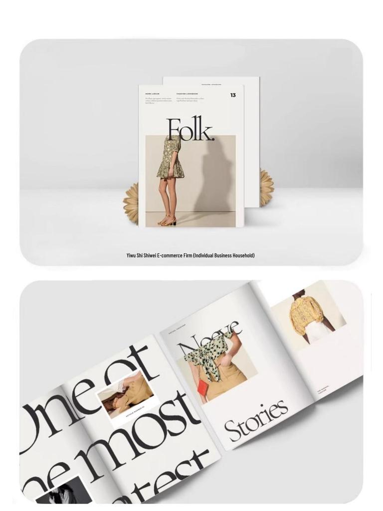 İngiliz Tarzı Defter: Moda Dergisi Kapak ve Sahne Düzeni Aksesuarı