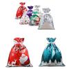 Christmas Large 10 Gift Bag With Ribbon Candy Cookie Sack Packing Xmas Wrapping