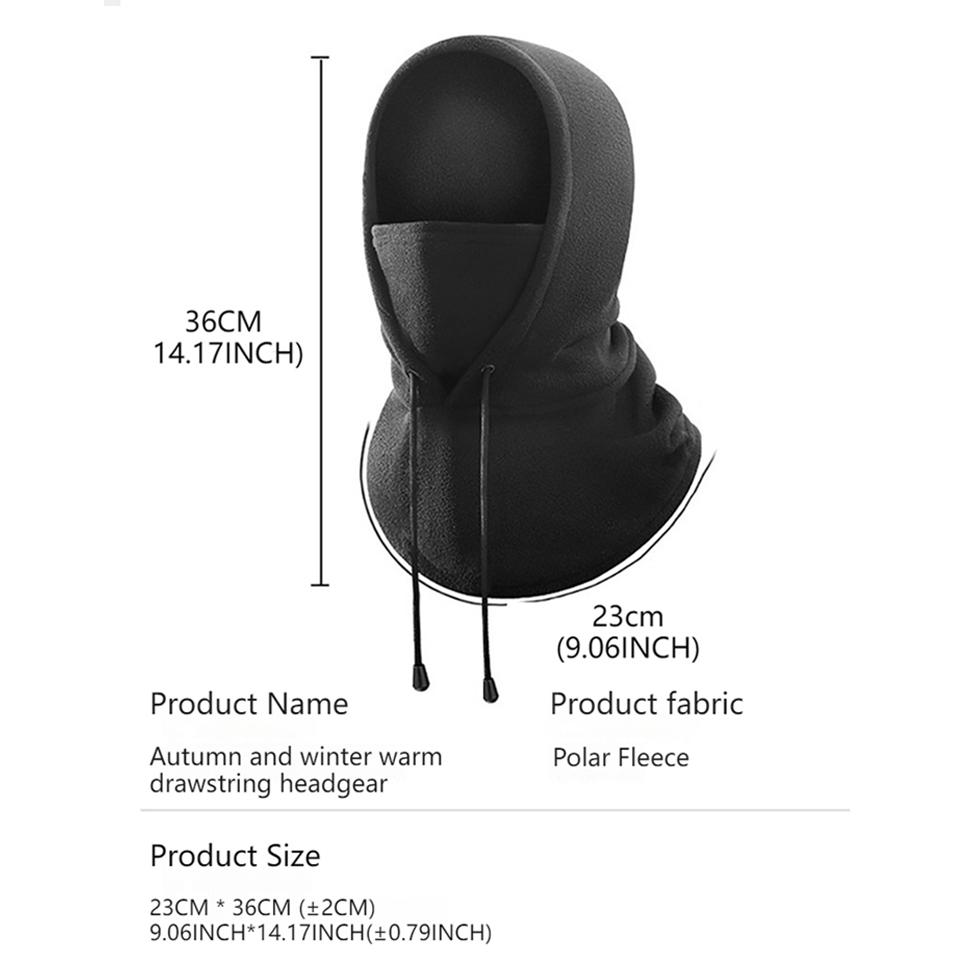 Warm Headgear Fleece Multi-Functional Full Face Protect Against Wind Cold One-Piece Scarf Outdoor Cold-Proof Ski Mask