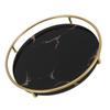 Bathroom Tray Skid Resistant Bathroom Vanity Tray Stylish Elegant Countertop Organizer Tray for Cosmetics Jewelry Black