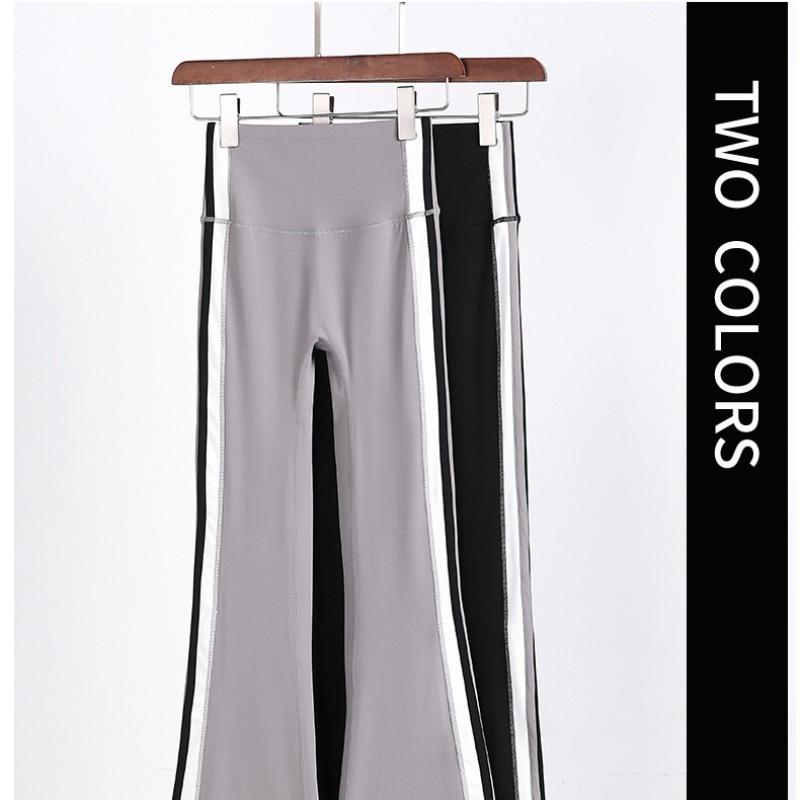 Black Flared Pants for Women Spring New High Waist Outer Wear Hip Lift Naked Feel Sports Flared Pants Yoga Long Pants Slimming