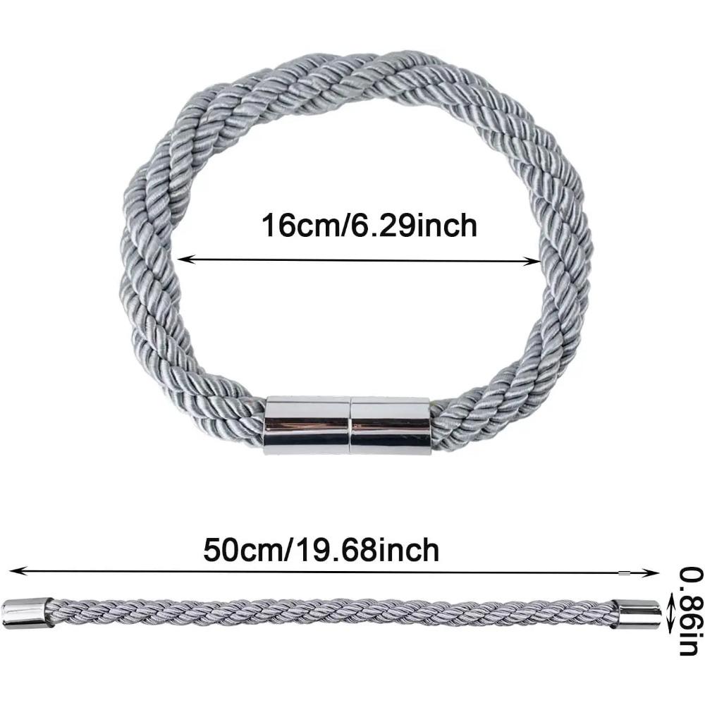 Magnetické úchyty na závěsy 20 palců Moderní jednoduchost Závěsné šňůry s silným magnetem pro domácí a kancelářské okenní dekorace