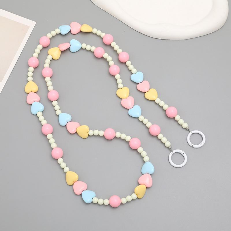 Șnur Anti-Pierdere Telefon Mobil Cross Body Lanț cu Mărgele Colorate Șnur Lung pentru Gât Curea pentru Geantă Curea cu Agățat Păpușă