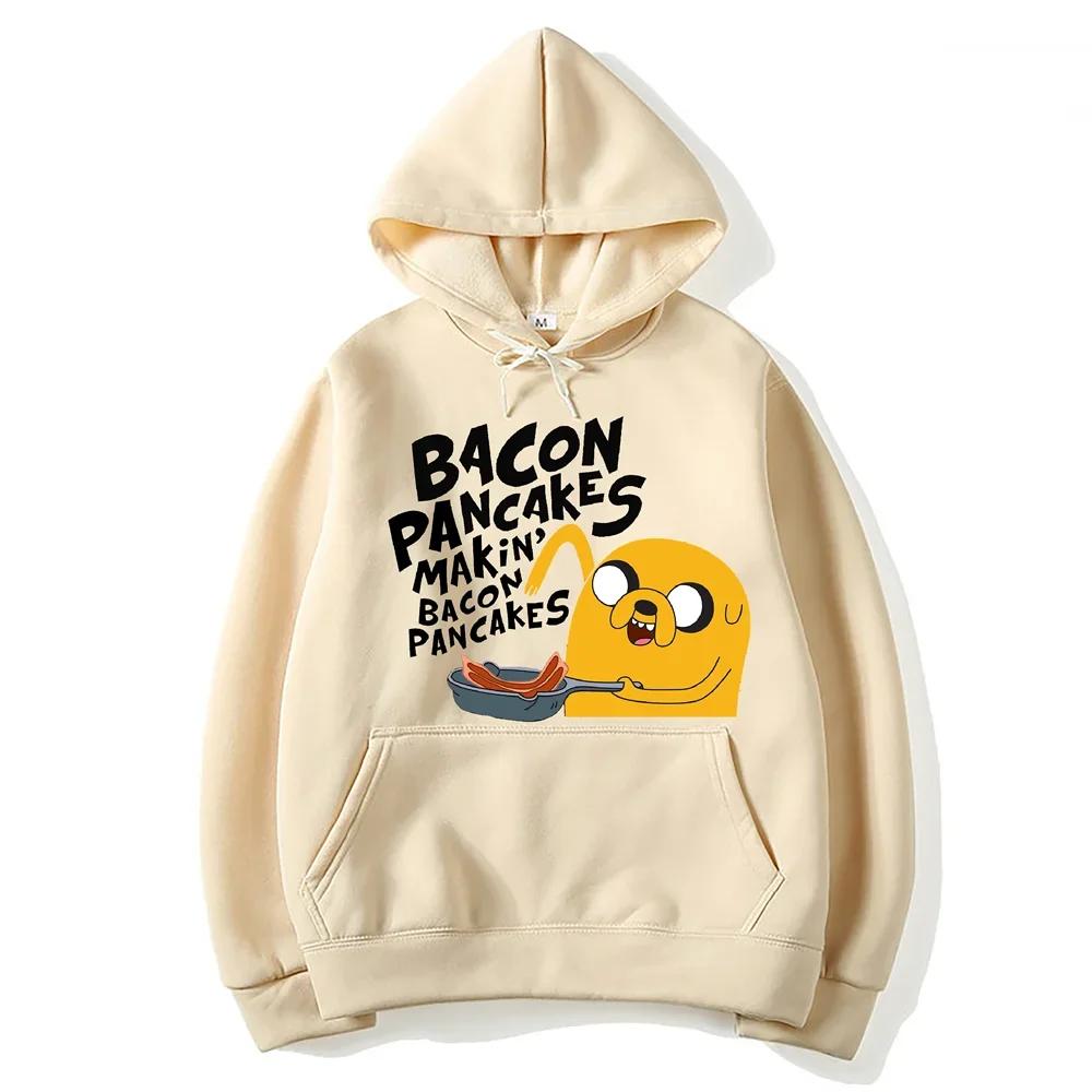 Adventure Time Animation TV Series Jake Cartoon Pattern Pullover for Men and Women Harajuku Fashion Street Harajuku
