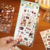 3Packs PET Cartoon Die-Cut Stickers Journal Decorative Stickers Diary Collage Cards Photo Frames Cup Card Holder
