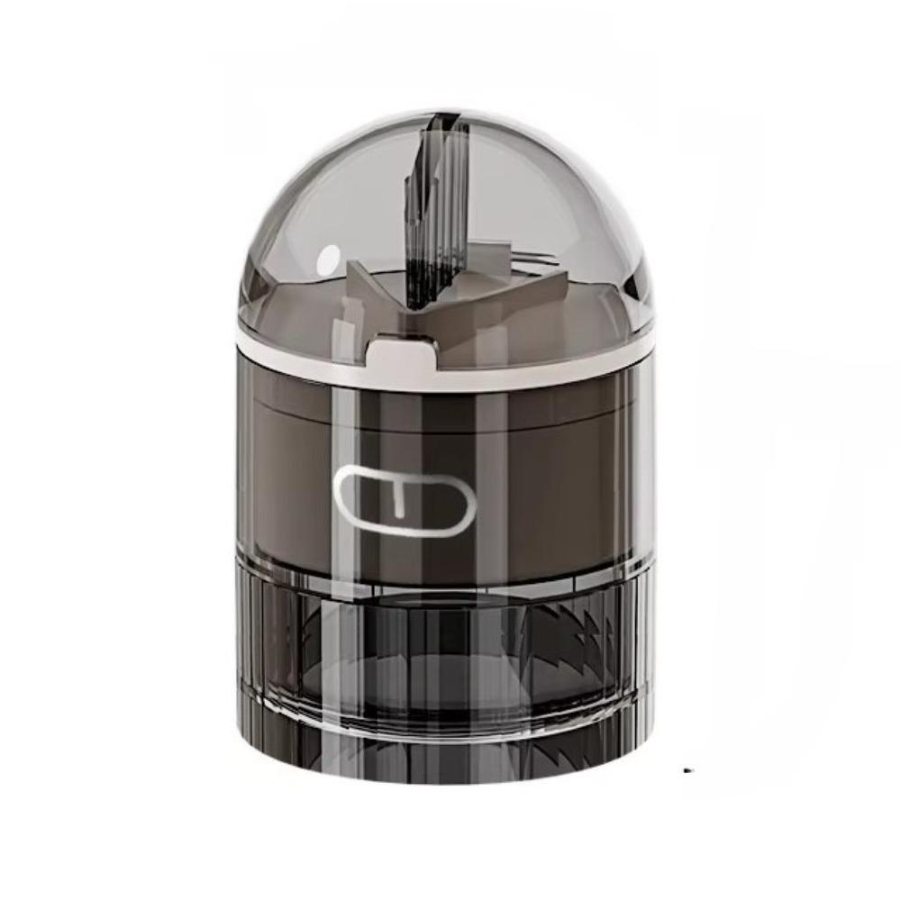 

4 Layer Pill Grinder Halve Pill Storage Box Tablet Dispenser Medicine Divider Household Use серый