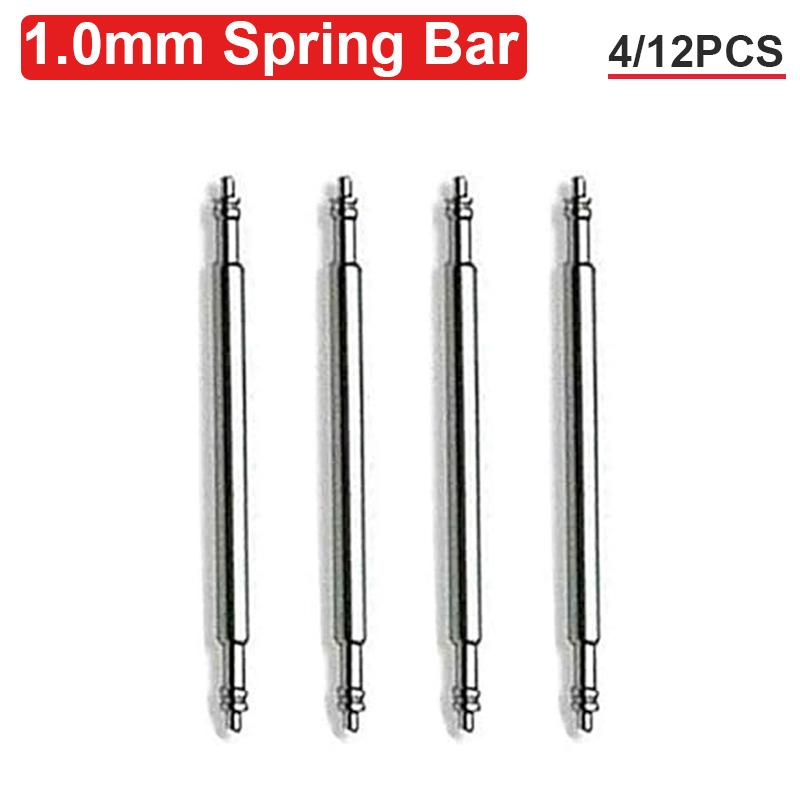 4/12PCS Dia 1.0mm Spring Bars Strap Link Pins Fits 12mm 14mm 16mm 17mm 18mm 19mm 20mm 21mm 22mm Watch Band Strap Links Bars