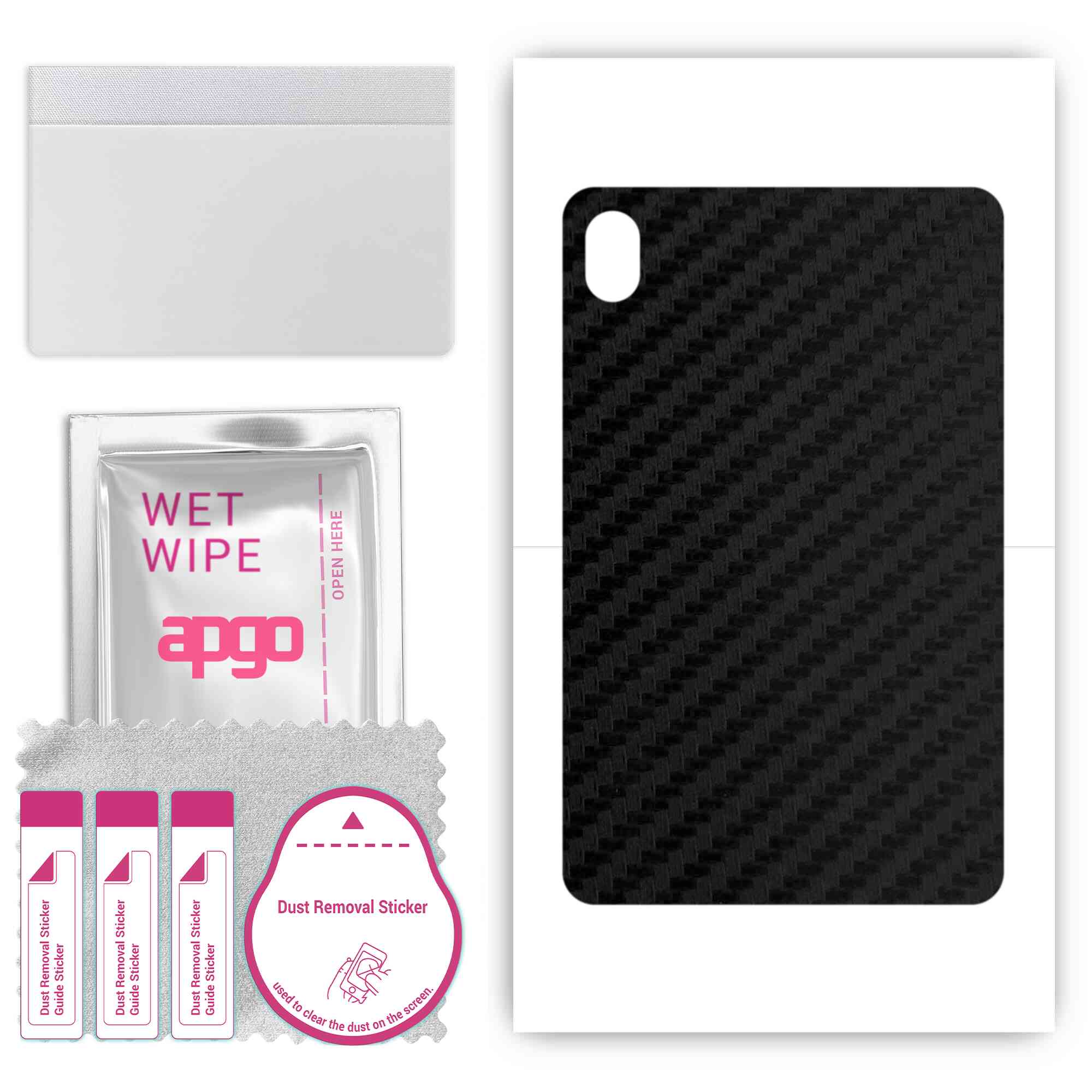 

apgo Protective Skin Sticker for the back compatible with Lenovo Legion Y700, Wrap Film, Foil, Vinyl - Pattern Carbon Black