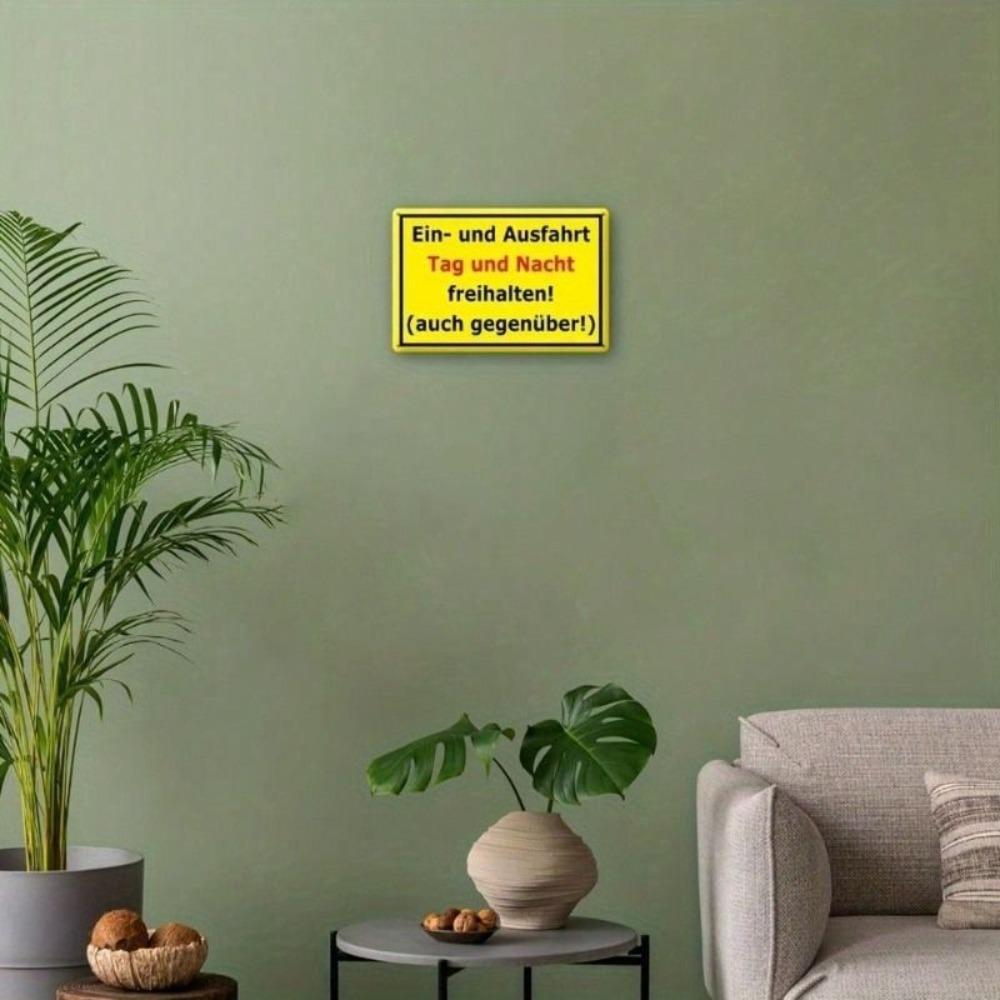 Caution Sign Metal Plate 20x30cm Entrance Exit Warning Sticker
