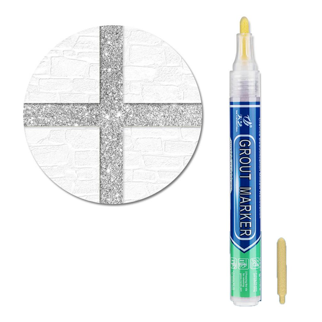 Bathroom Tile Grout Pen Waterproof Tile Paint Marker Grout Restorer Pen Joint Repair Marker for Tiles Walls Floors