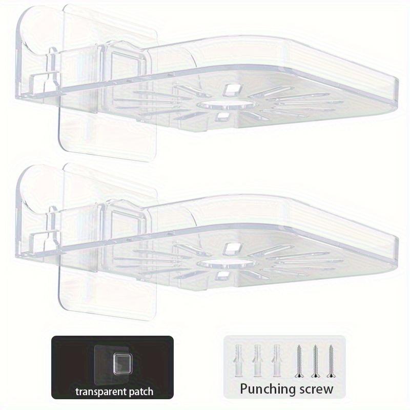 Webcam Mount Bracket Anti-Drop 2 Installation Methods Wall Desk Clip Holder for Webcam Monitor Storage Transparent White