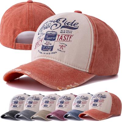 Nová unisex praná bavlněná vintage baseballová čepice SPICY TASTE s vyšívaným písmenem, táta, venkovní sportovní čepice pro muže a ženy